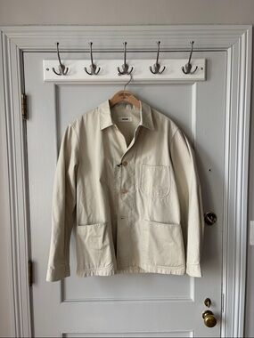 Buck Mason Cream Belted-Back Chore Coat (NWT)